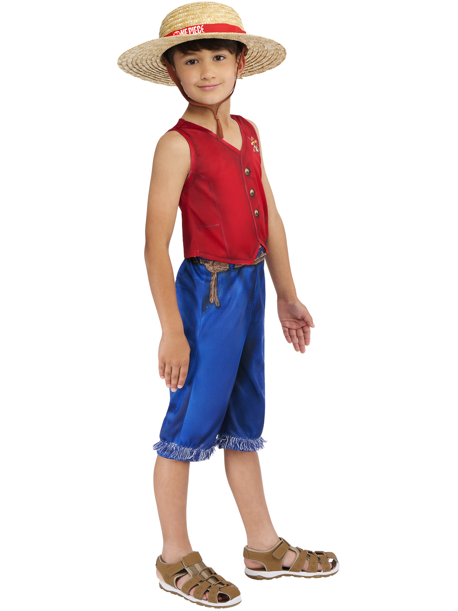 rubies-luffy-kost-m-kinder-classic-one-piece-mit-hut image 6
