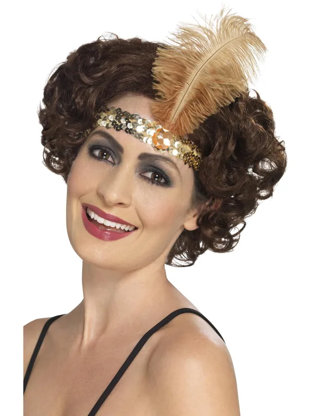smiffys-fever-flapper-stirnband-gold-mit-feder-20er image 1