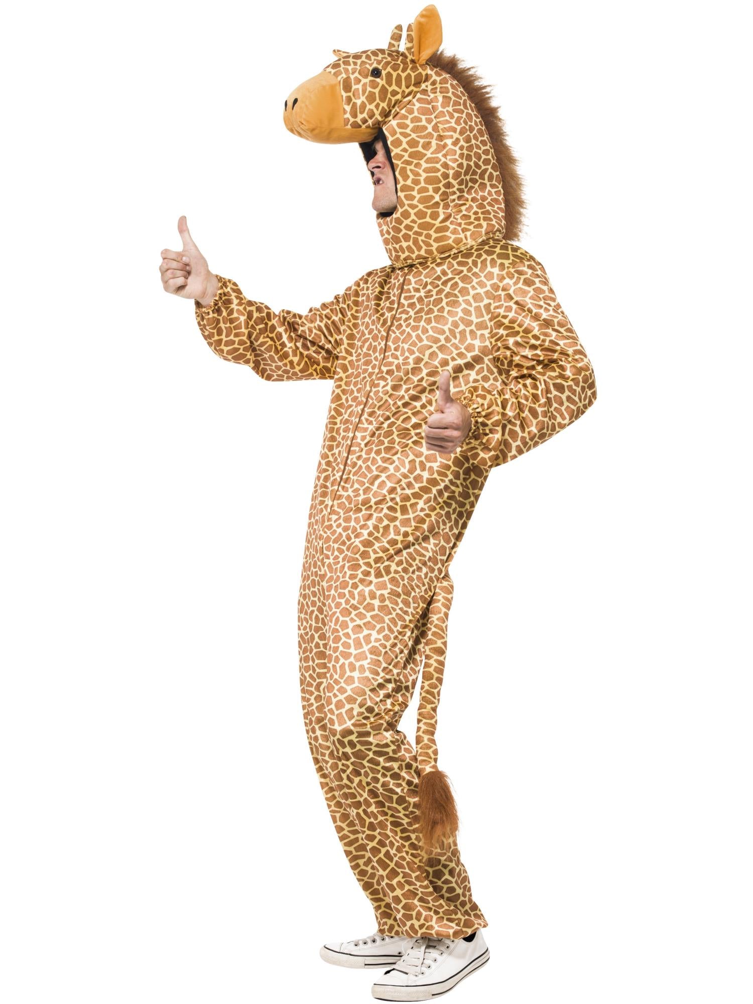 smiffys-fever-giraffe-kost-m-herren-orange-overall-mit-kapuze image 3