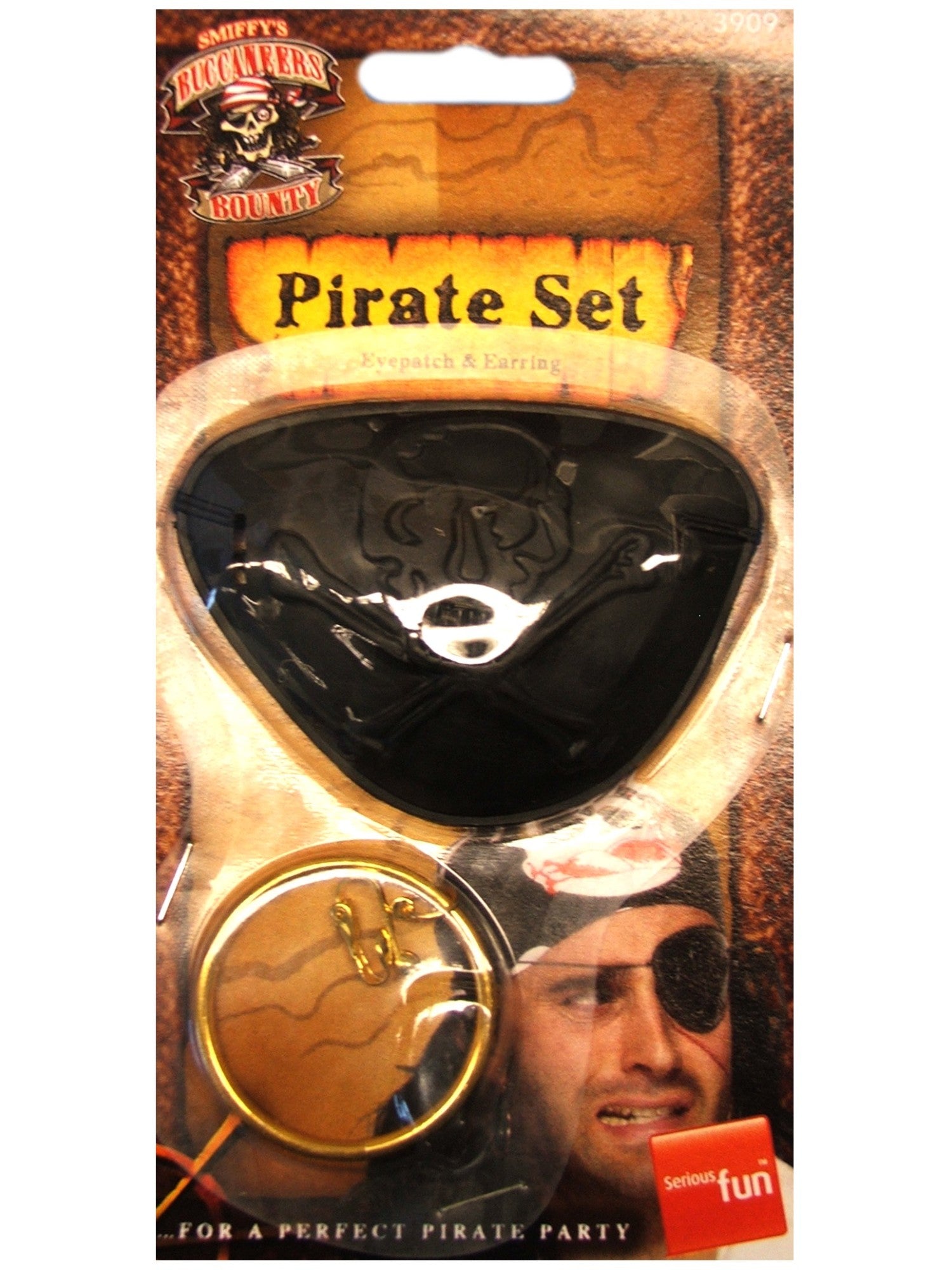 smiffys-fever-piraten-augenklappe-ohrring-set-schwarz image 2