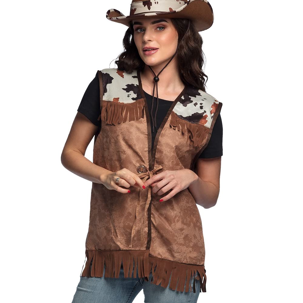 boland-costumes-western-weste-m-cowboy-braun-kuhfleck image 1