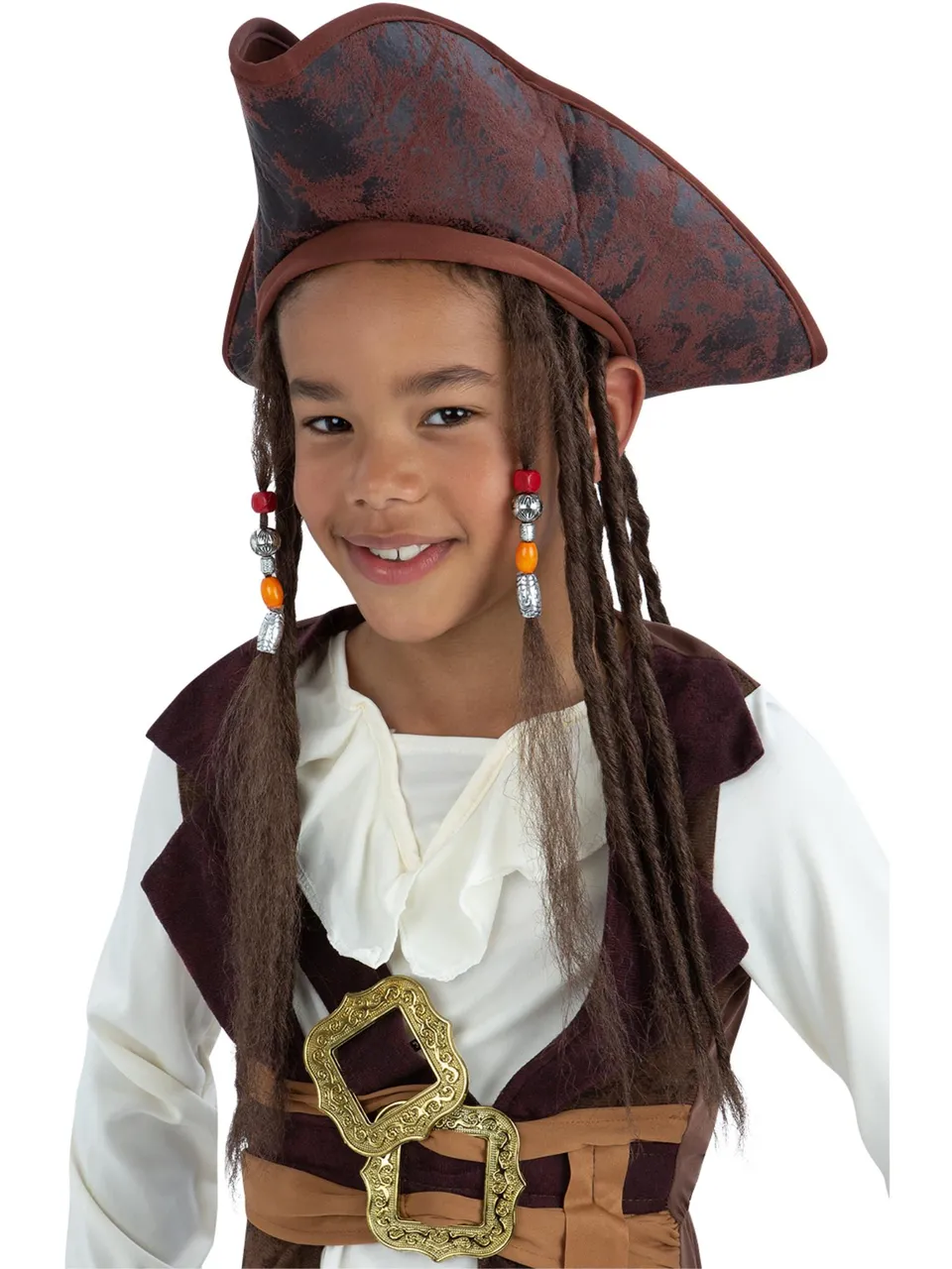 smiffys-fever-piratenhut-mit-dreadlocks-kinder-braun-schwarz image 1