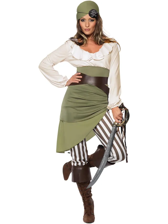 smiffys-fever-shipmate-sweetie-piratenkost-m-gr-n-6-teilig-s image 1