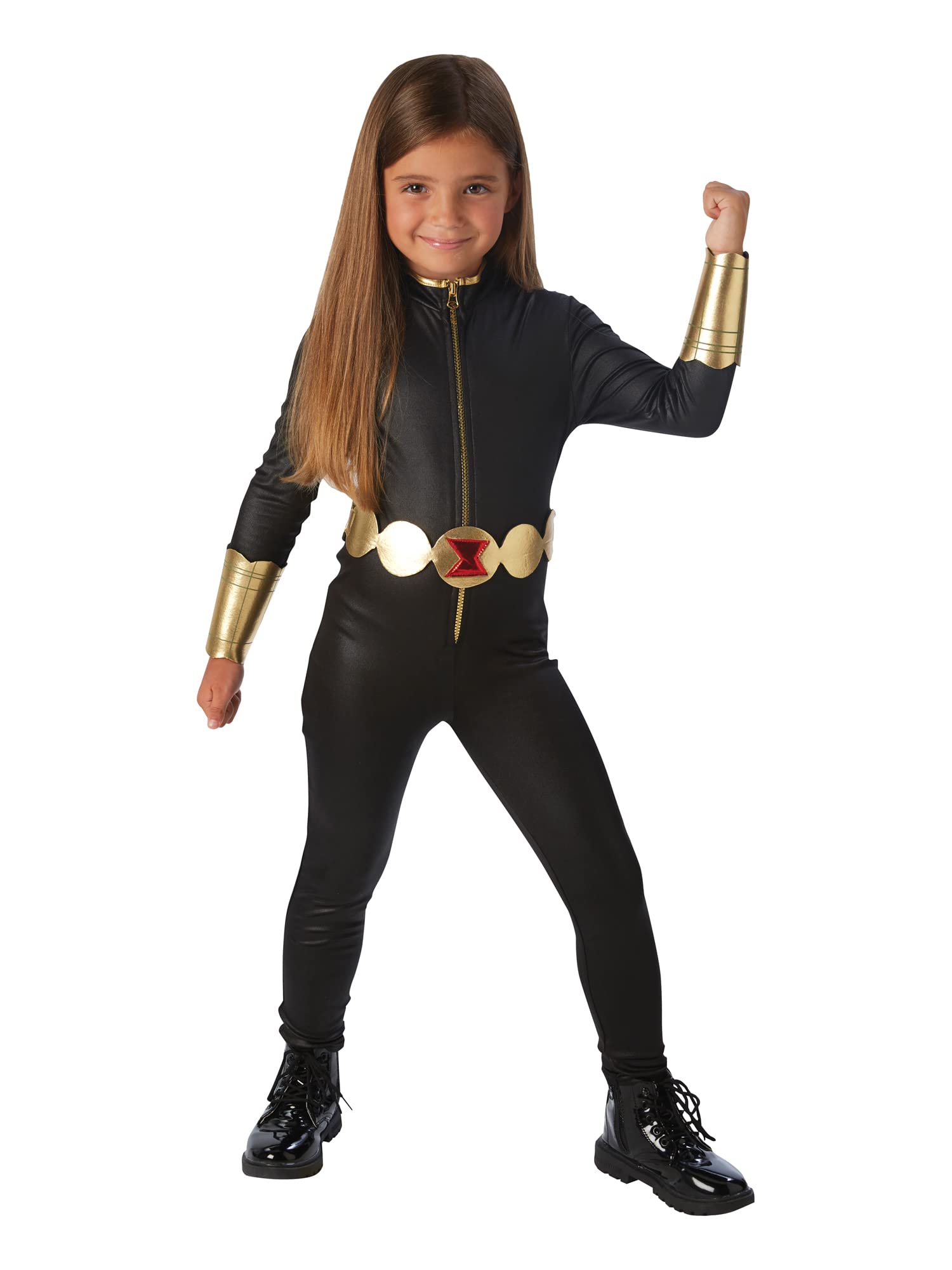 rubie-s-deluxe-black-widow-kost-m-m-dchen-overall-schwarz image 1