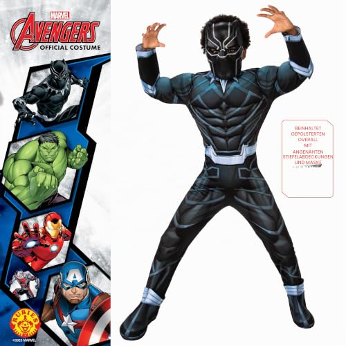 rubie-s-deluxe-black-panther-kinderkost-m-7-8-j-mit-maske image 7
