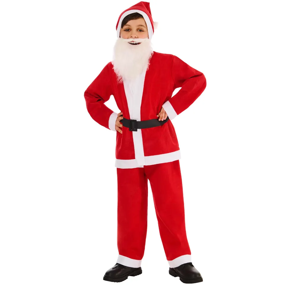 rubie-s-deluxe-weihnachtsmann-kost-m-kinder-5-6-jahre-komplettset image 1