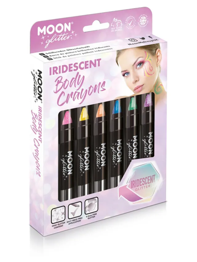 smiffys-makeup-fx-moon-glitter-body-crayons-schminkstifte-6er-irisierend image 1