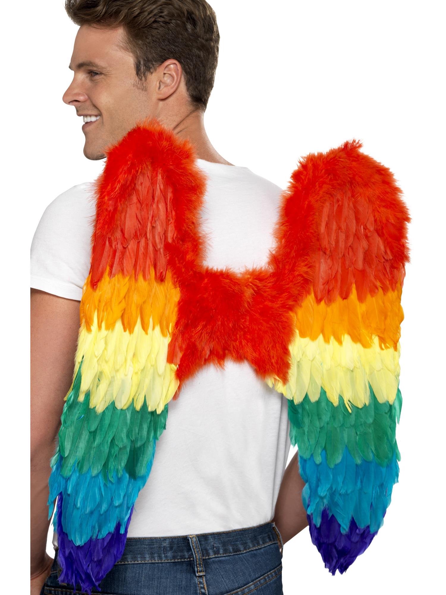 smiffys-fever-federfl-gel-regenbogen-60cm-bunt-damen-kost-m image 3