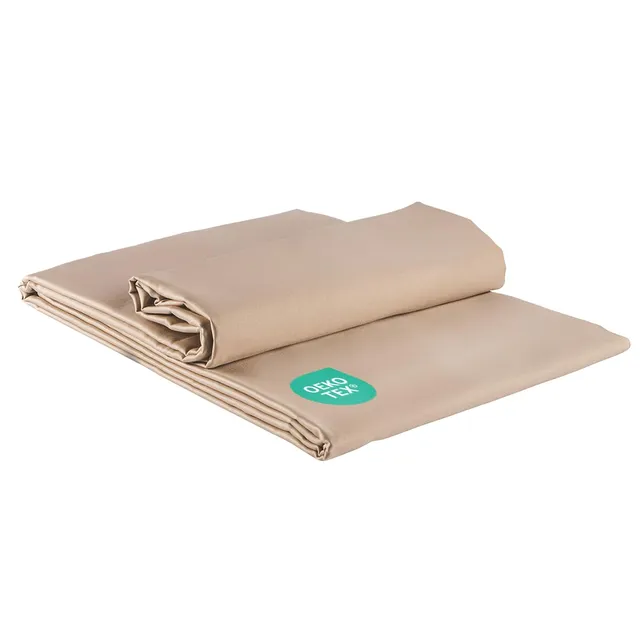 clinotest-bettwaren-240x290-bettlaken-beige-satin-ohne-gummizug image 1