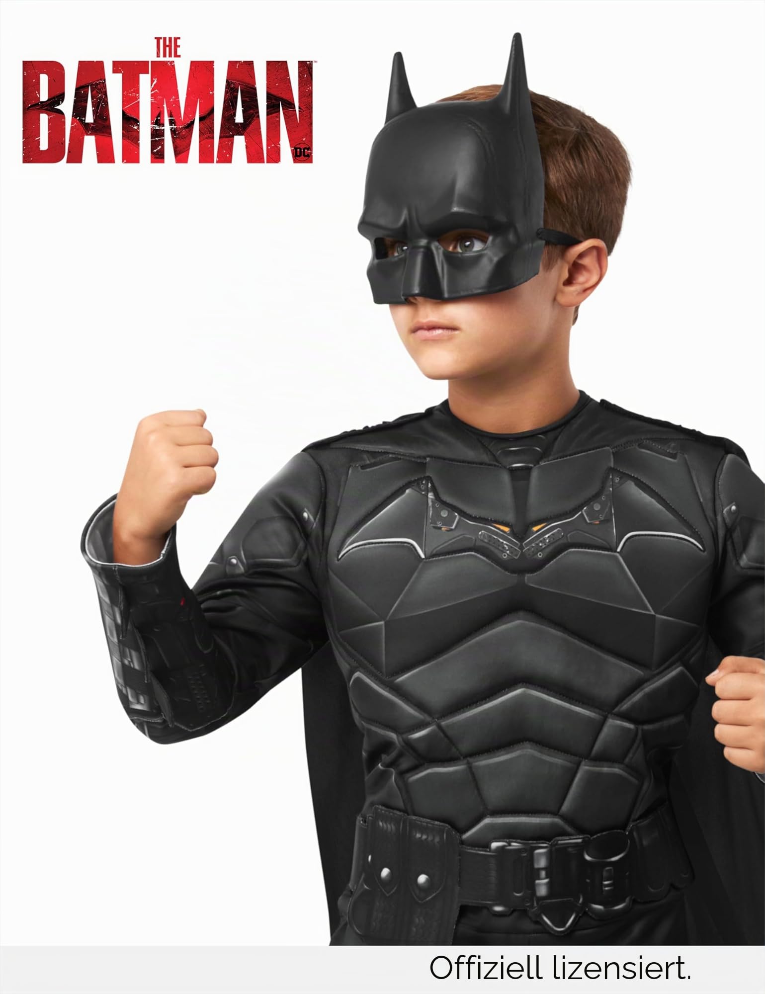rubies-deluxe-the-batman-movie-kinderkost-m-jungen-mit-umhang image 2