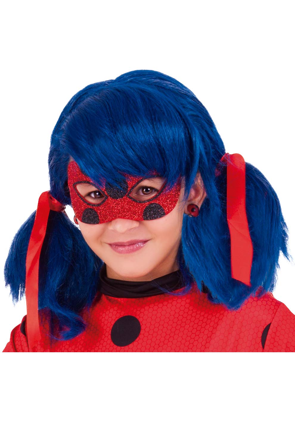 rubie-s-deluxe-miraculous-ladybug-maske-kinder-glitzer-rot image 5