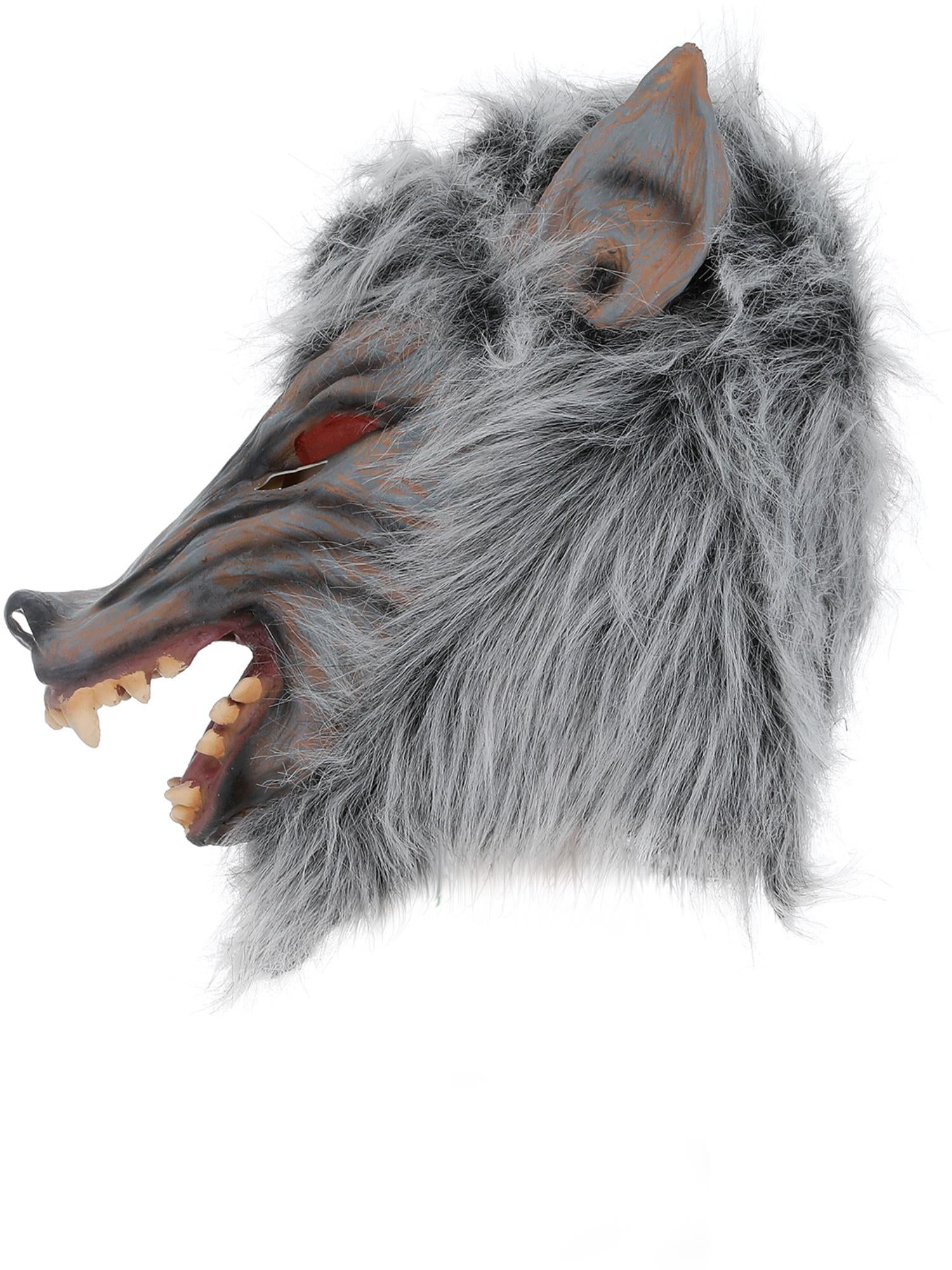 smiffys-fever-prowler-wolf-maske-grau-latex-berzug image 2