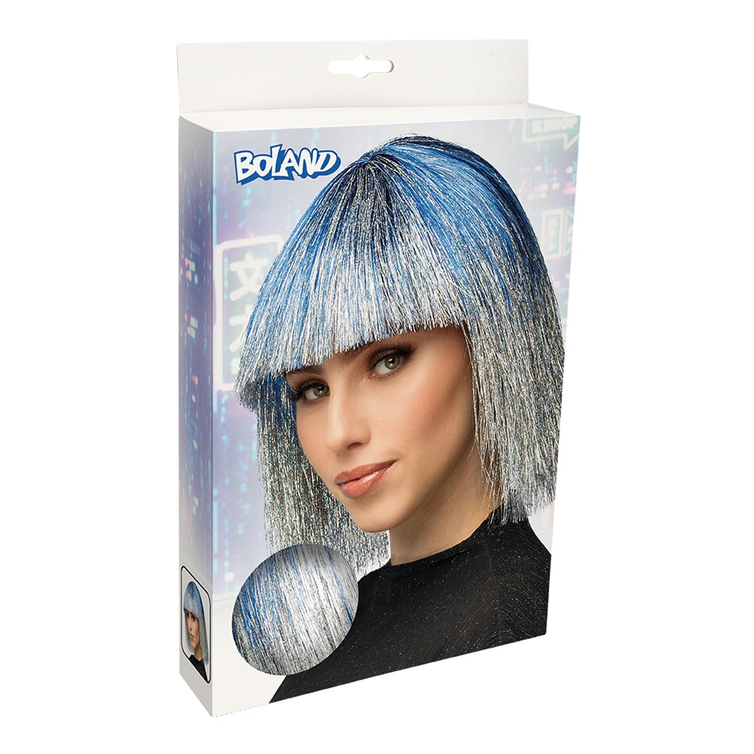 boland-wigs-lametta-per-cke-crazy-blau-bob-glitzer image 4