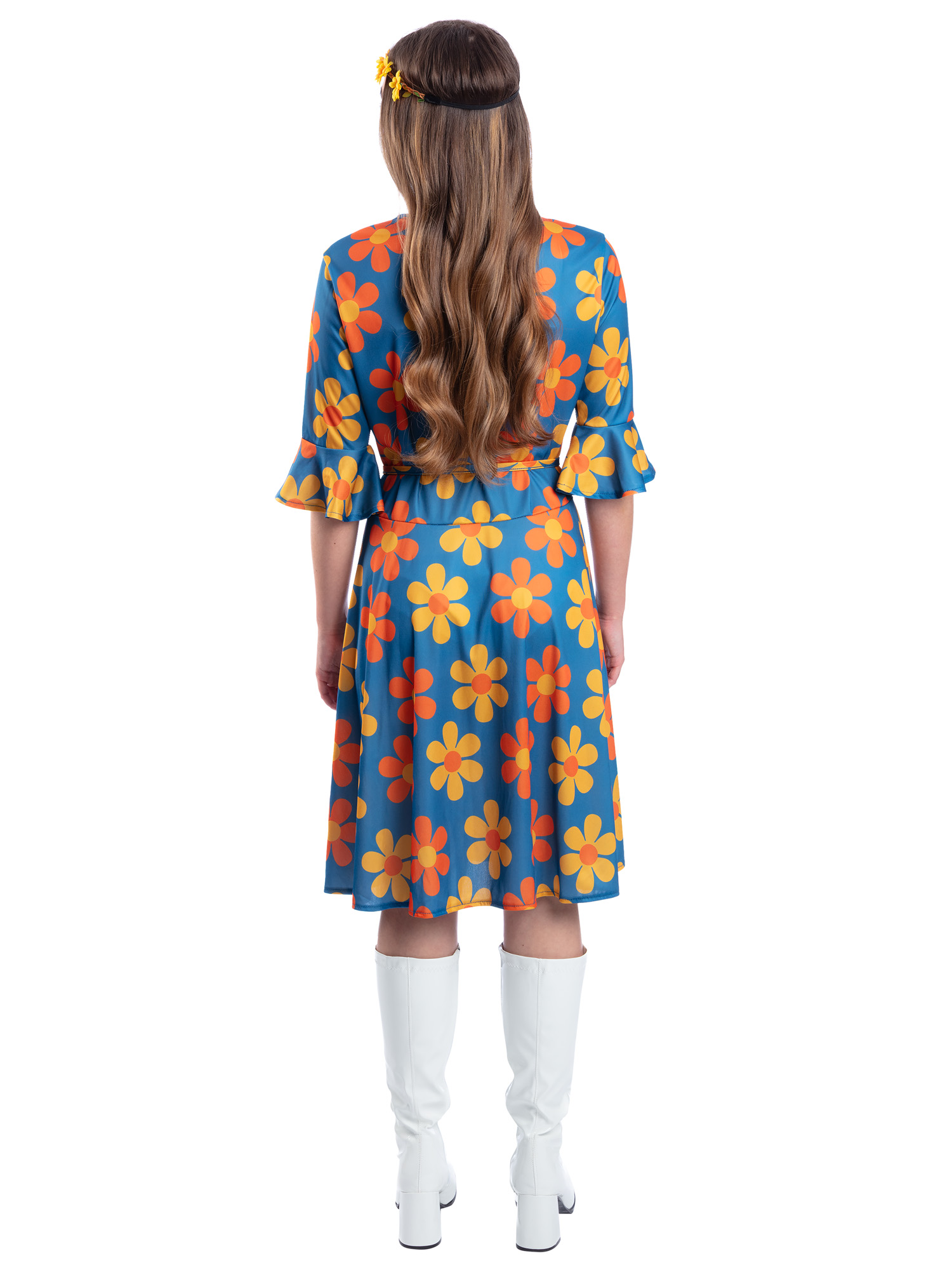 rubies-hippie-kost-m-damen-m-kleid-peace-stirnband image 2