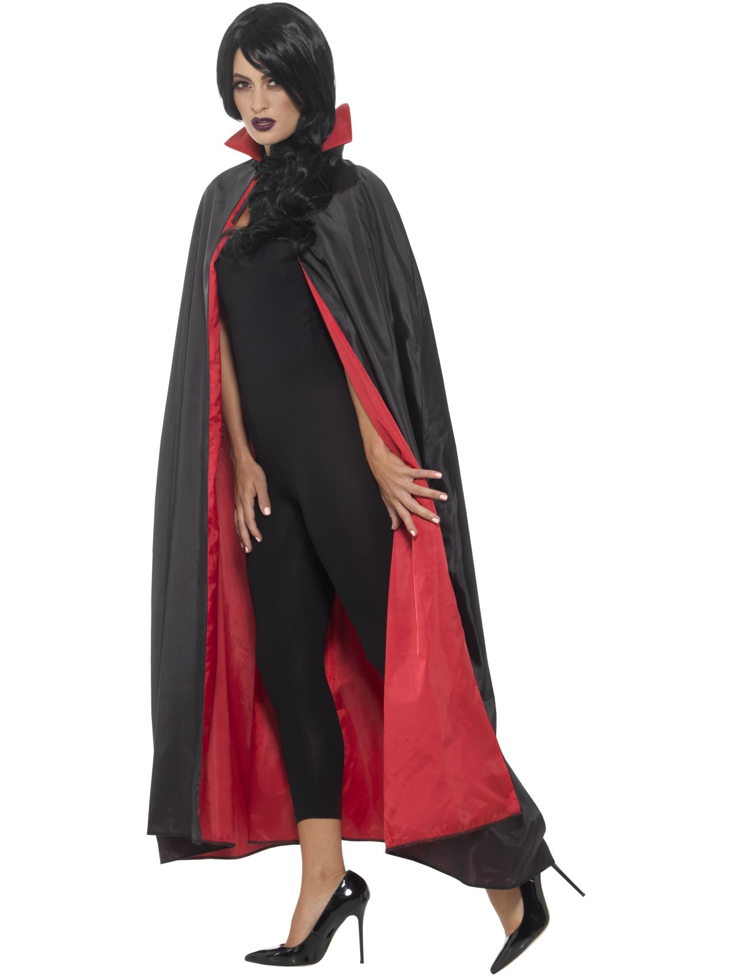 smiffys-fever-vampir-umhang-wende-cape-schwarz-rot image 3