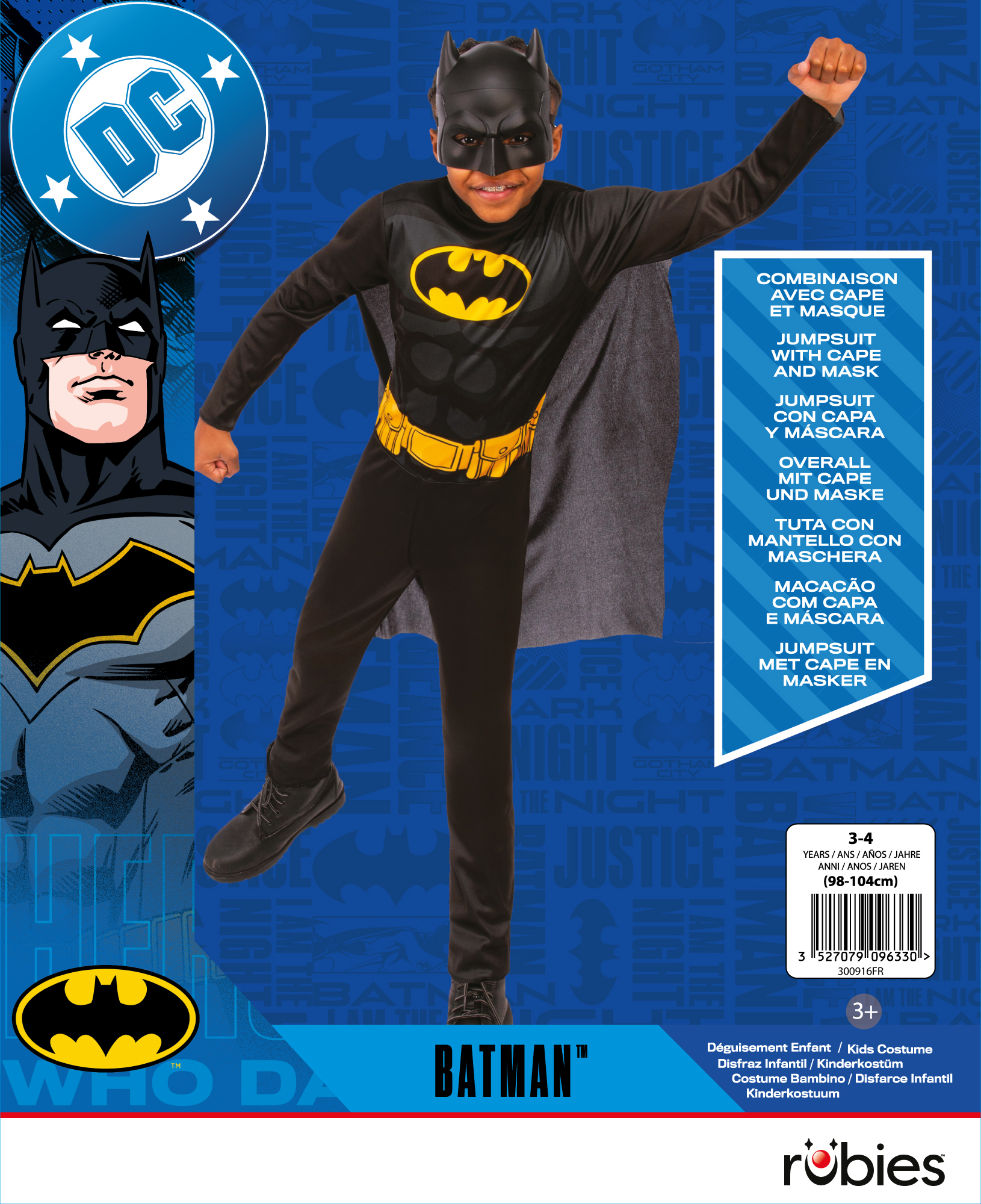 rubies-batman-kost-m-einstieg-schwarz-grau-mit-cape image 5