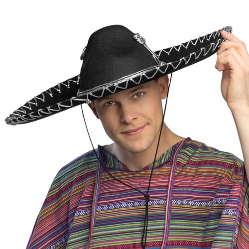 boland-guillermo-sombrero-hut-schwarz-4er-set-50-cm-mexiko image 6