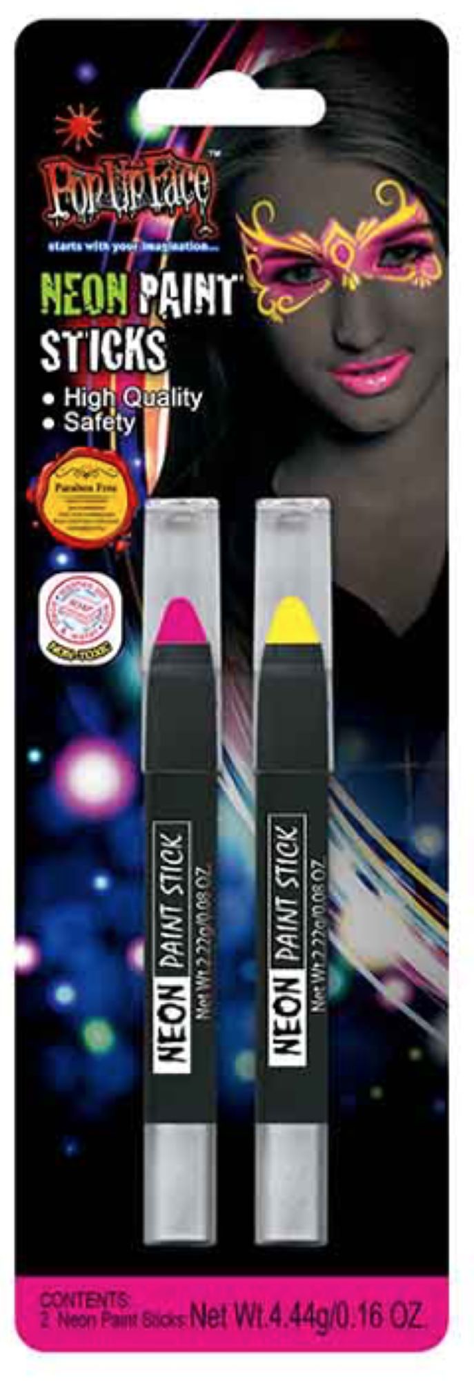 rubies-maquillage-neon-schminkstifte-gelb-rosa-duo image 2