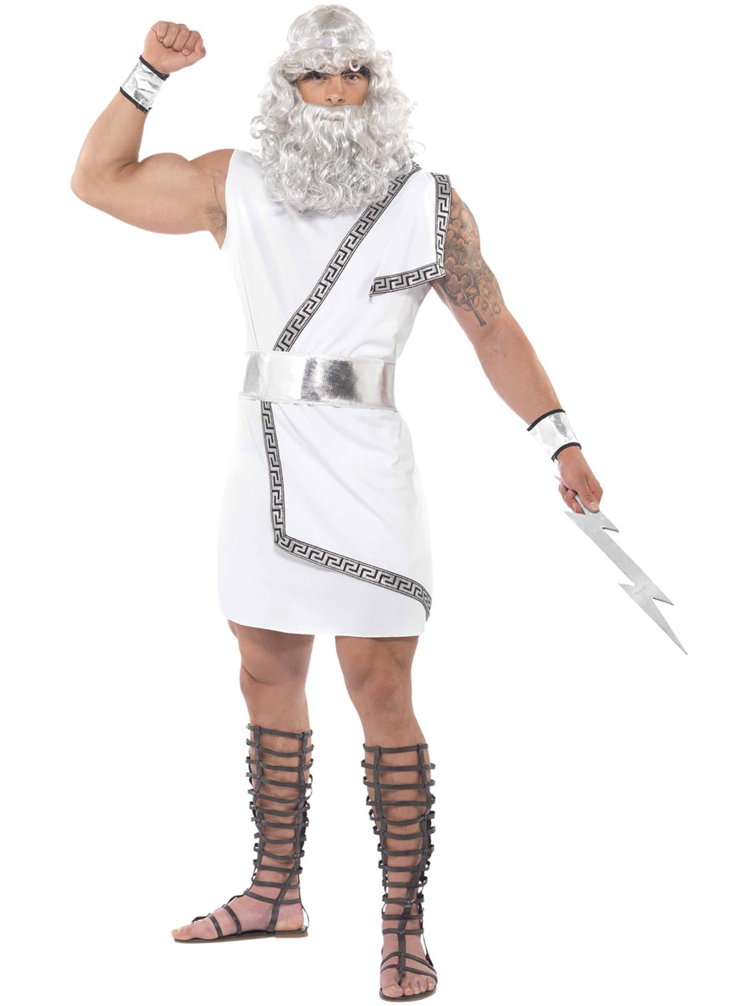 smiffys-fever-zeus-kost-m-herren-wei-e-toga-mit-blitz image 4