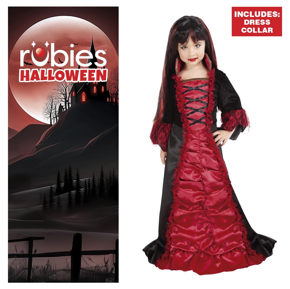 rubie-s-deluxe-draculinda-vampirkost-m-m-rotes-kleid image 2
