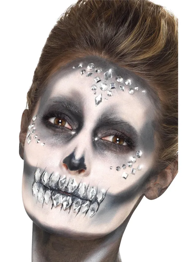 smiffys-fever-jewel-face-gems-silber-gesichtssteine-100-st-ck image 1