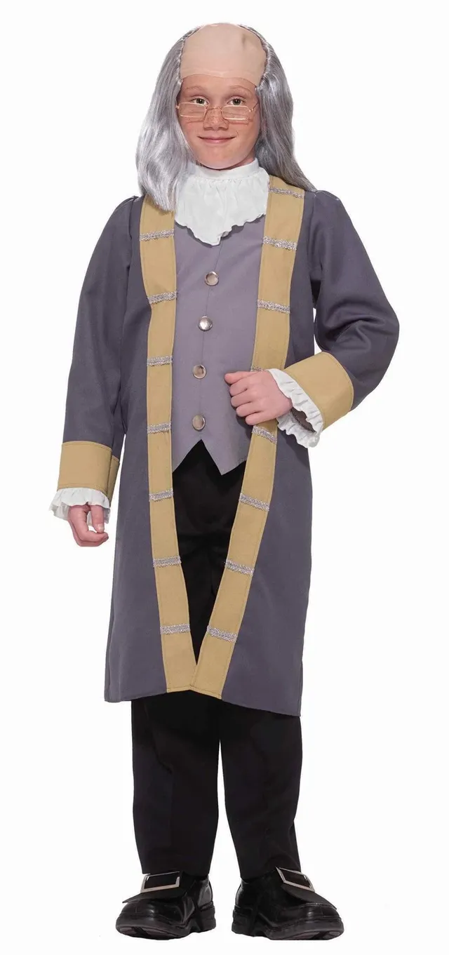 rubie-s-deluxe-ben-franklin-erfinder-kost-m-kinder-m image 1