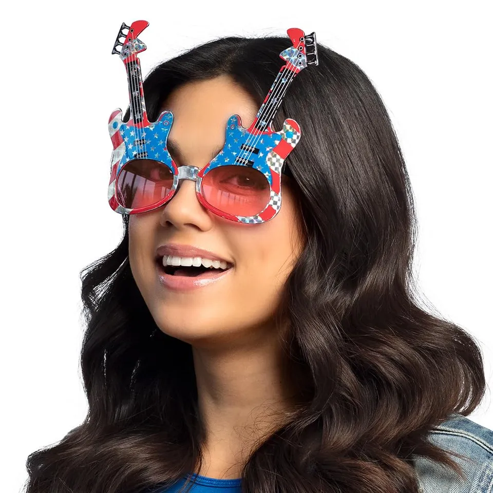 boland-usa-gitarre-partybrille-rot-stars-and-stripes image 1