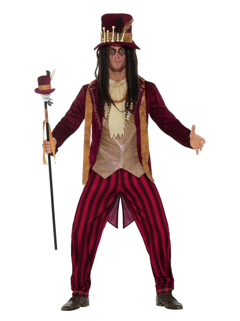 smiffys-fever-voodoo-hexendoktor-kost-m-damen-rot-m image 1