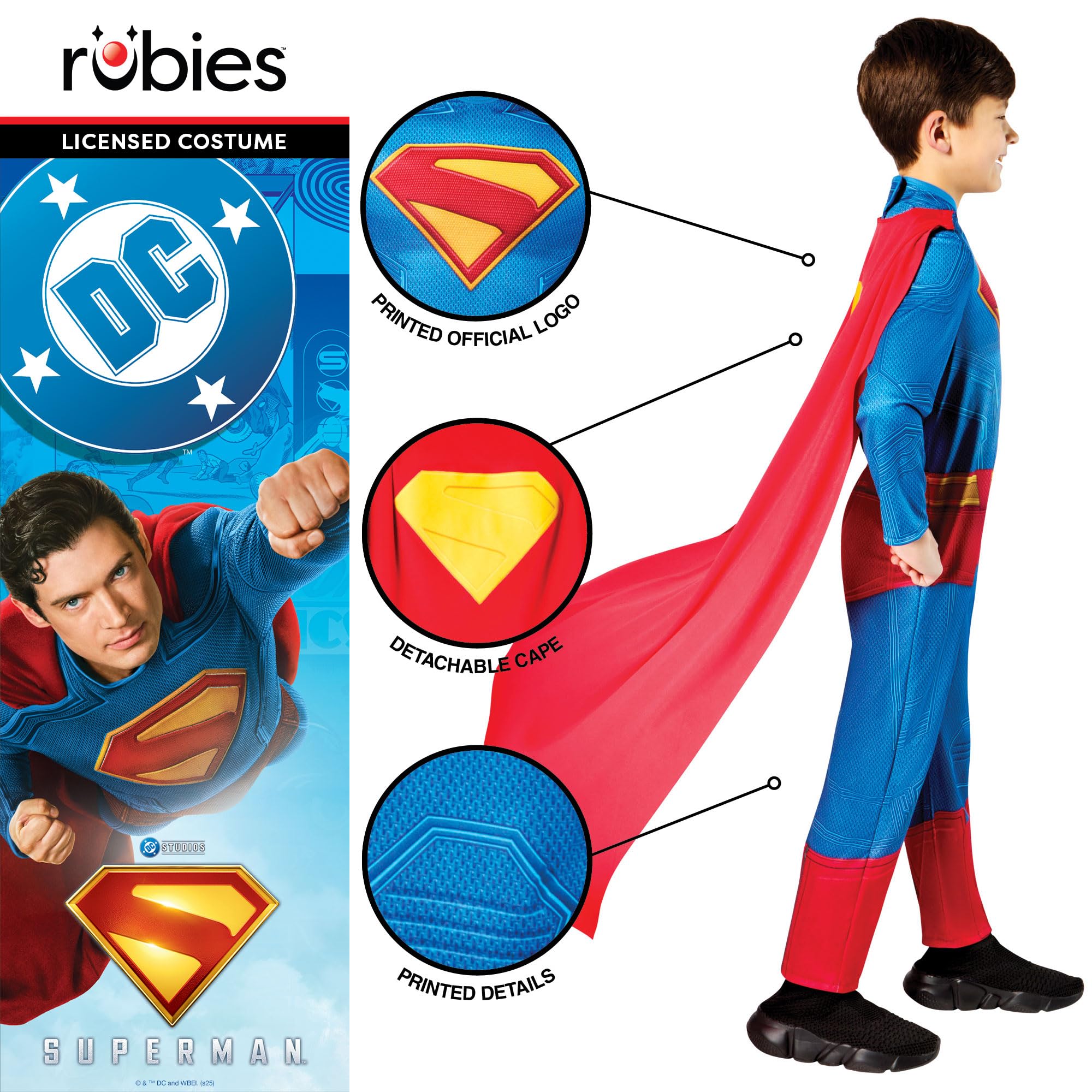 rubie-s-deluxe-dc-superman-kost-m-kinder-7-8-jahre image 3