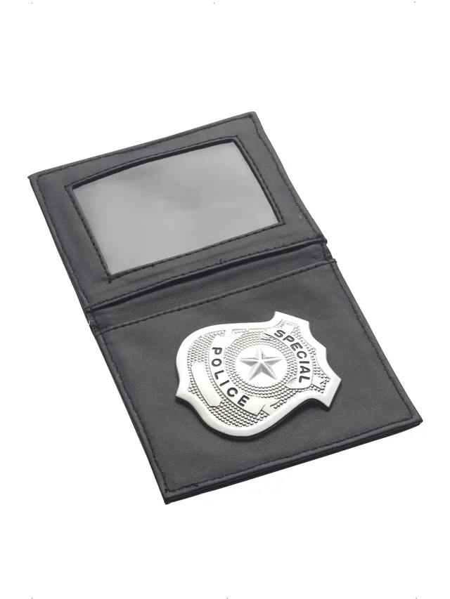 smiffys-fever-police-badge-polizei-marke-silber-etui image 1