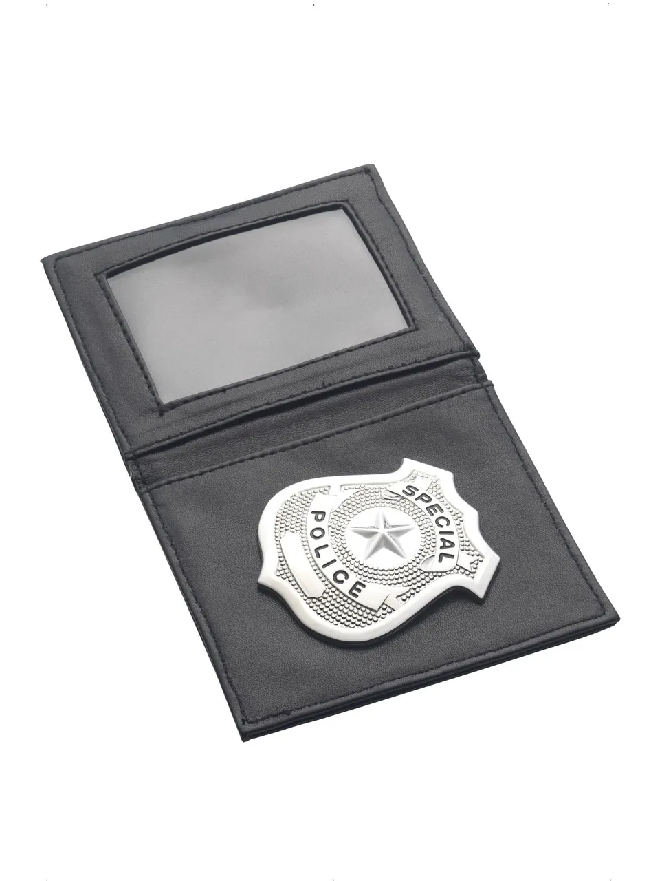 smiffys-fever-police-badge-polizei-marke-silber-etui image 1