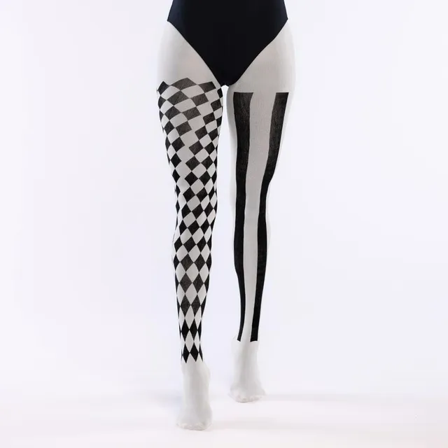 boland-jester-harlekin-strumpfhose-schwarz-wei-60-den image 1