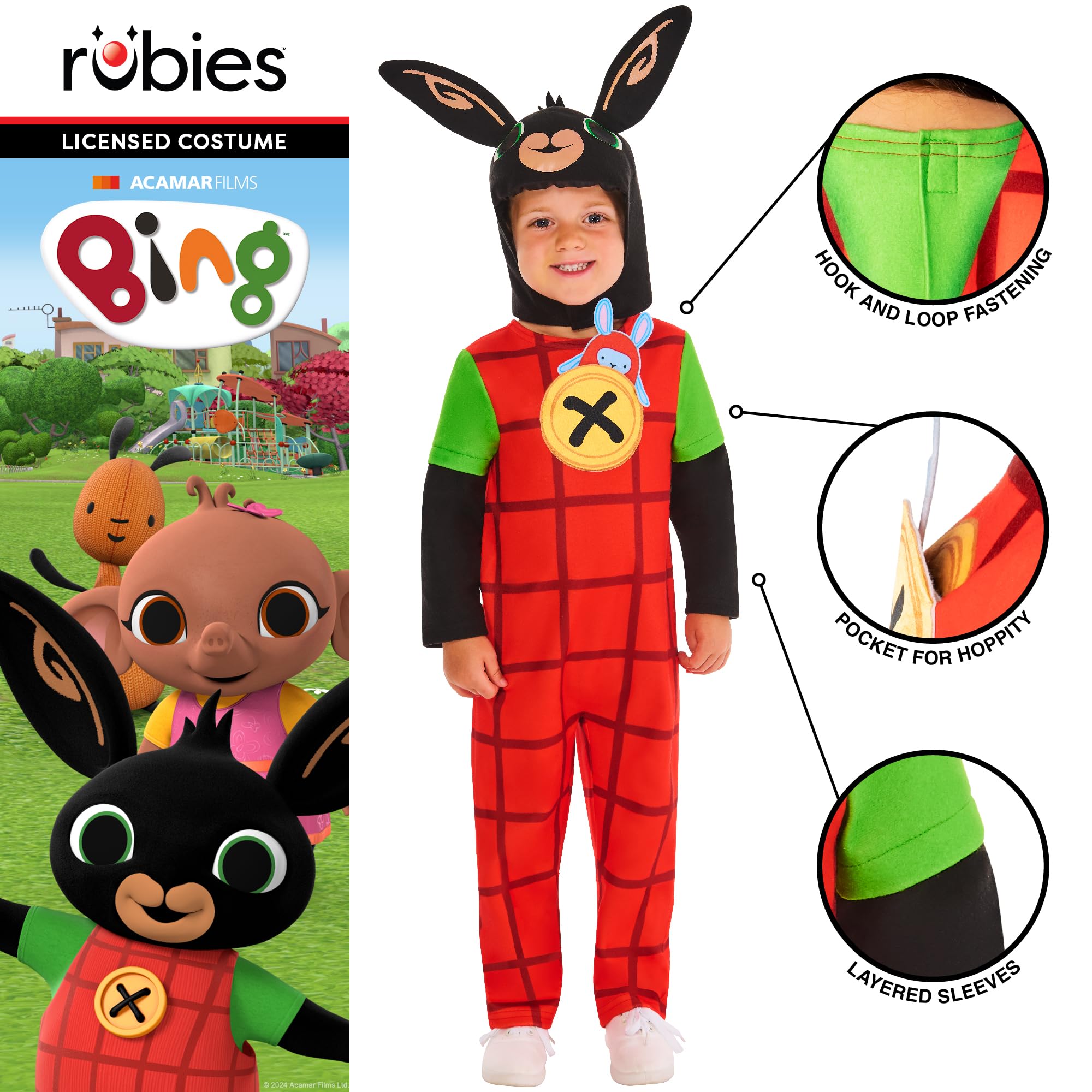 rubie-s-deluxe-bing-kinderkost-m-2-3-jahre-hasen-verkleidung image 4