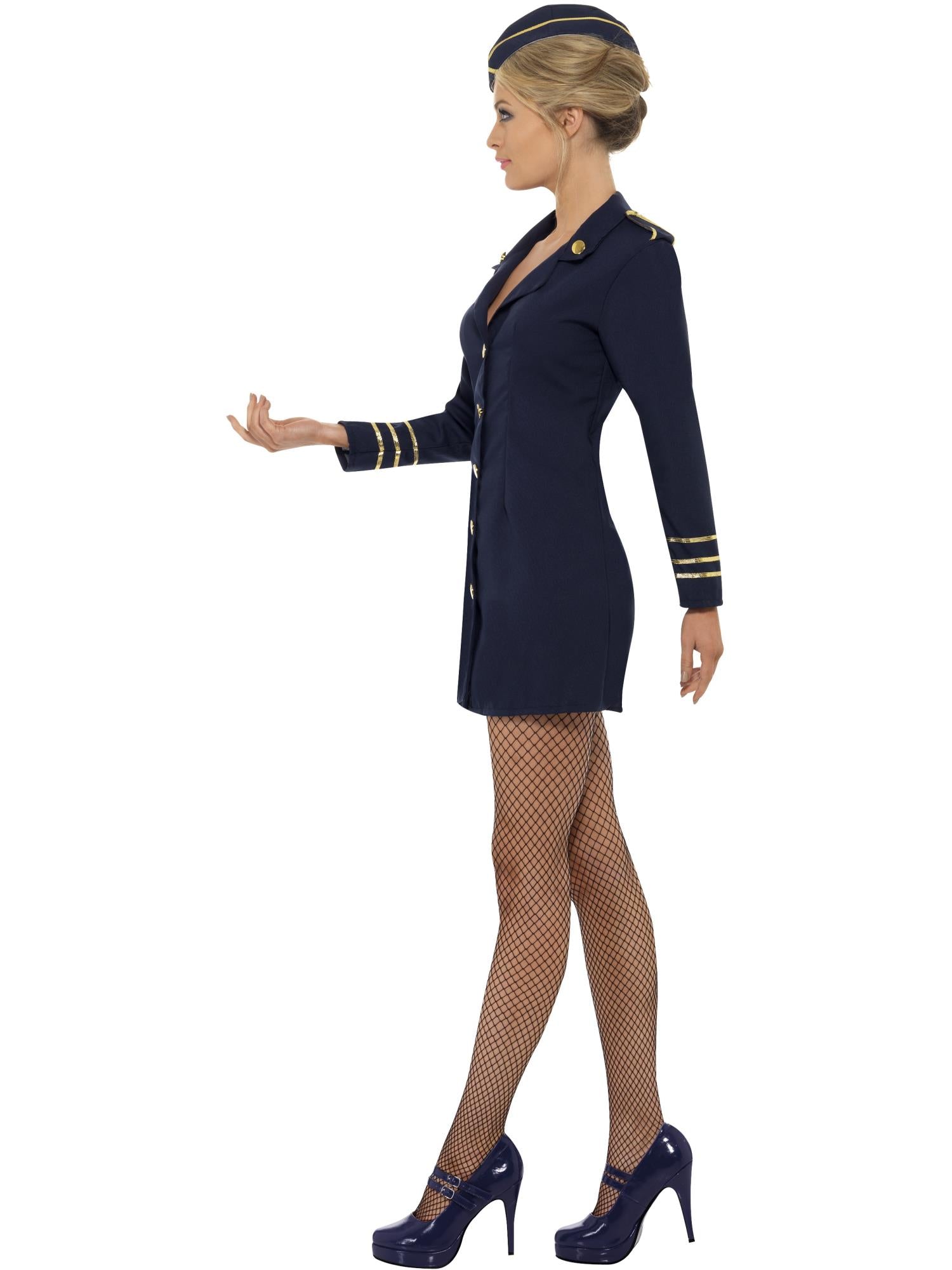 smiffys-fever-28879-stewardess-kost-m-navyblau-s image 3