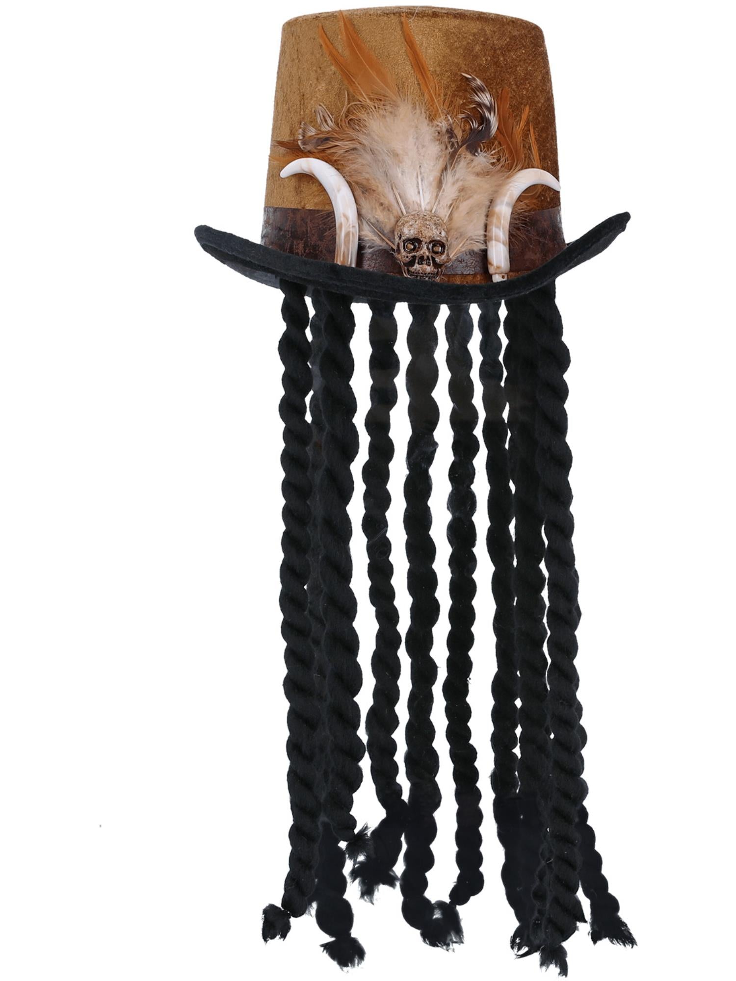 smiffys-fever-deluxe-witch-doctor-zylinder-braun-einheitsgr-e image 1