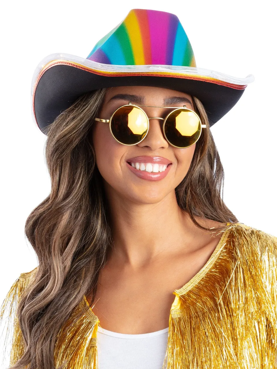 smiffys-fever-cowboyhut-led-metallic-regenbogen-einheitsgr-e image 1