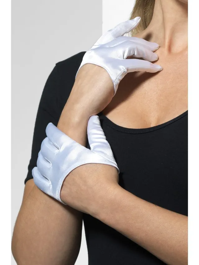 smiffys-fever-half-palm-gloves-handschuhe-wei-damen image 1