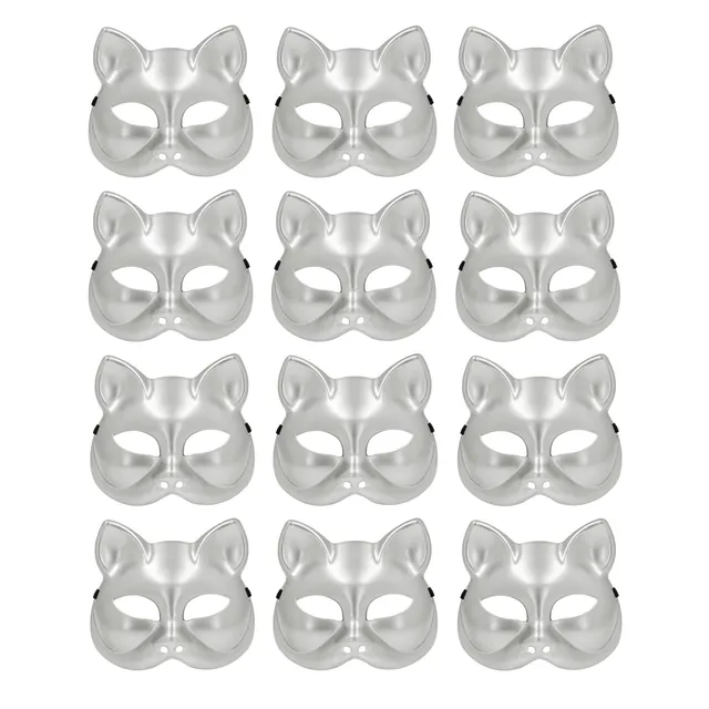 boland-kitty-katzenmaske-12er-set-gold-schwarz-silber-karneval image 1