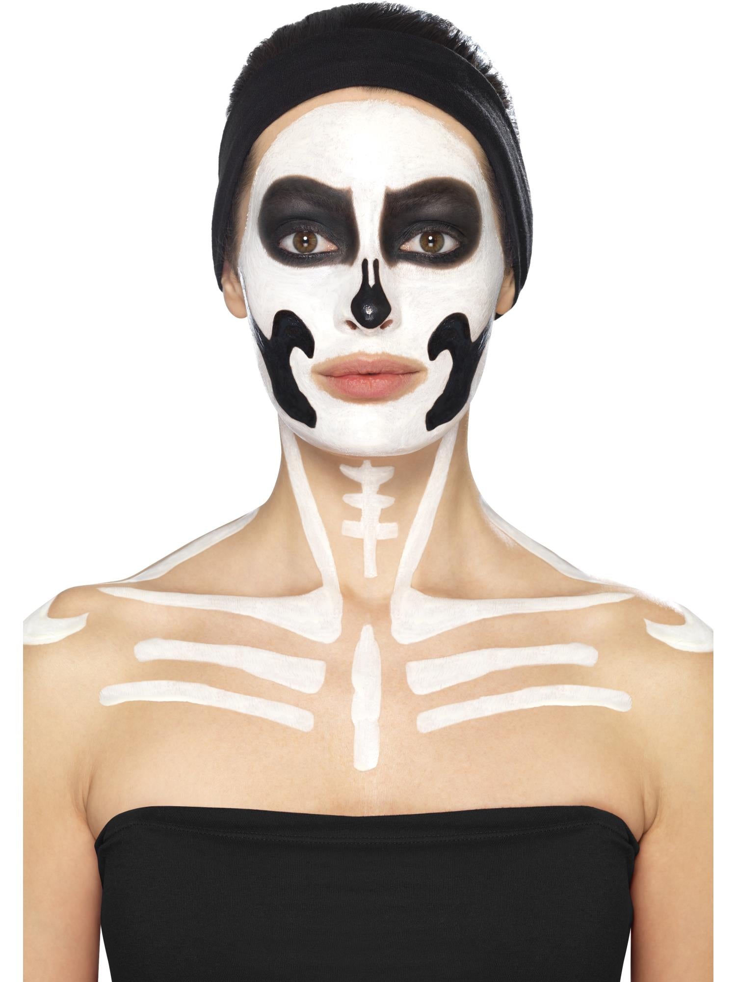 smiffys-makeup-fx-skeleton-liquid-latex-kit-schwarz-wei-schwamm image 3