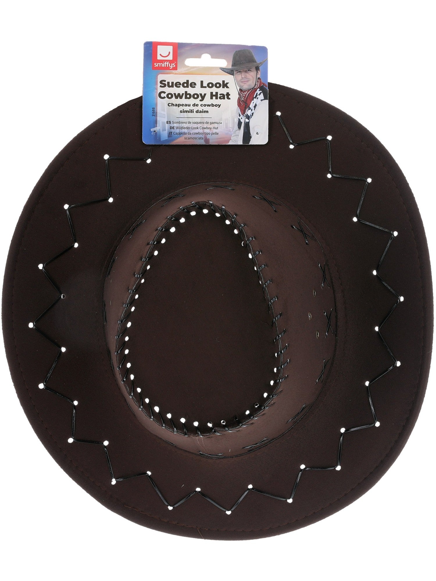 smiffys-fever-cowboyhut-braun-wildleder-optik-kinnband image 2