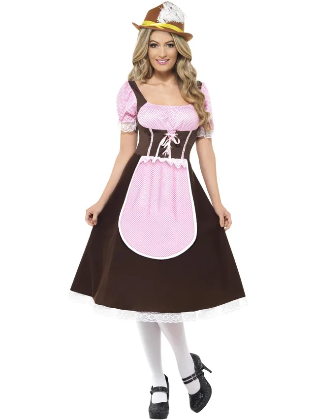 smiffys-fever-tavern-girl-kost-m-damen-braun-lang image 1