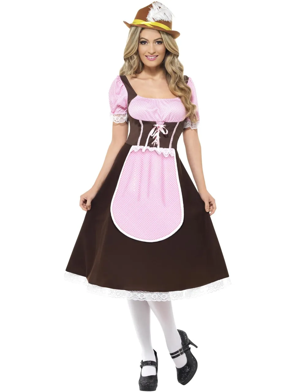 smiffys-fever-tavern-girl-kost-m-damen-braun-lang image 1