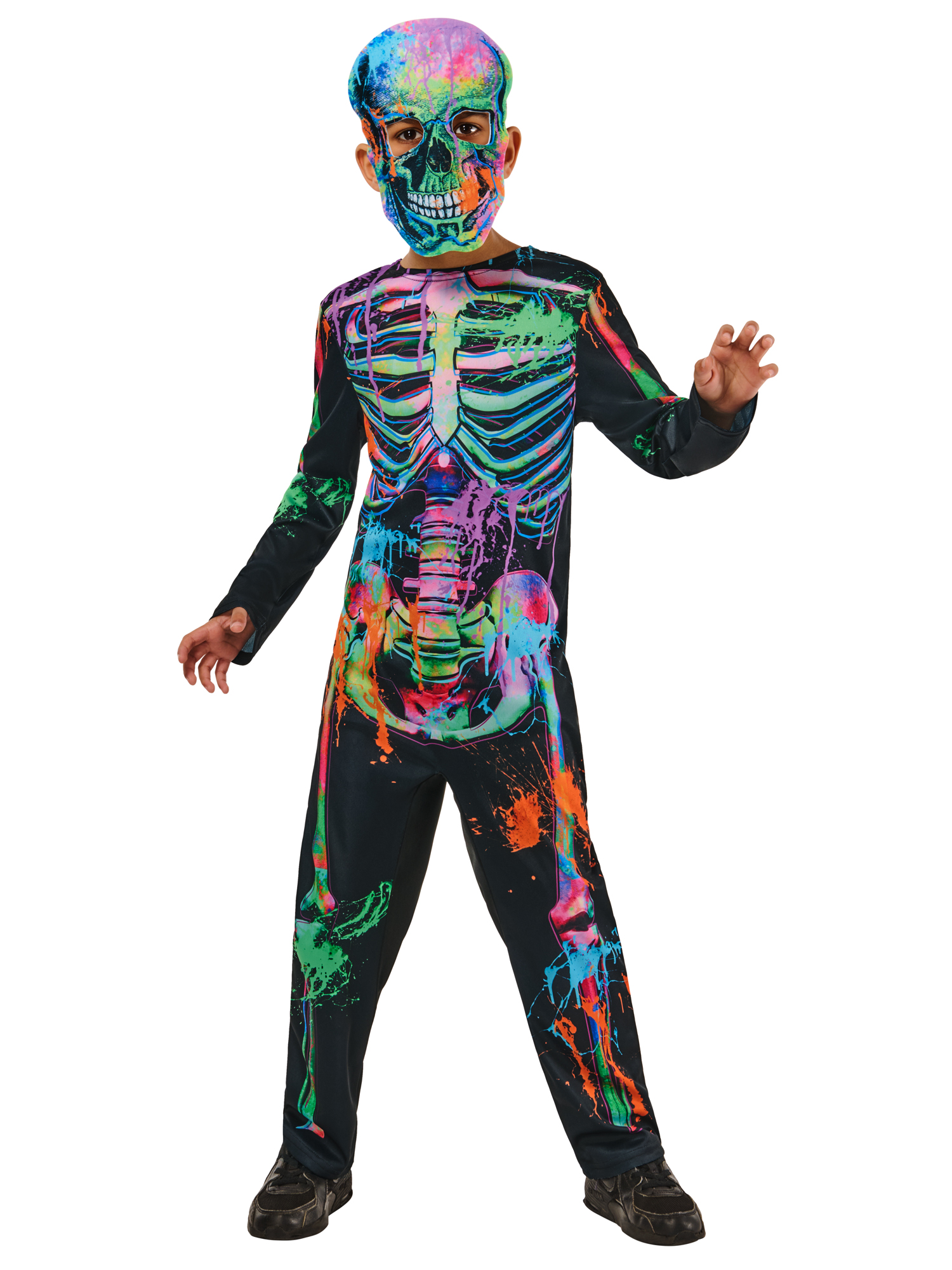 rubies-d-guisements-skelett-kost-m-graffiti-mit-maske image 1