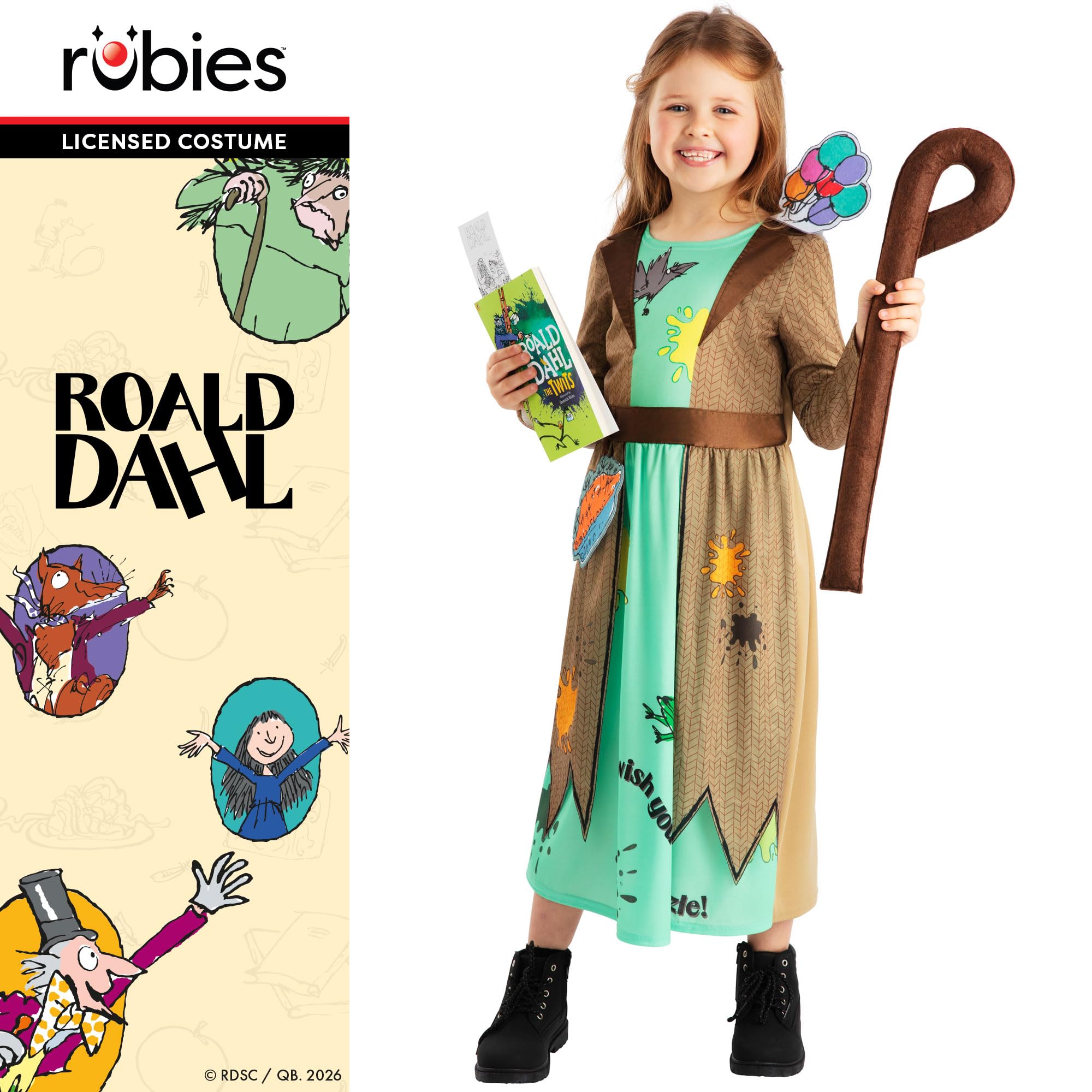 rubie-s-deluxe-mrs-twit-kinderkost-m-9-10-jahre-roald-dahl image 5