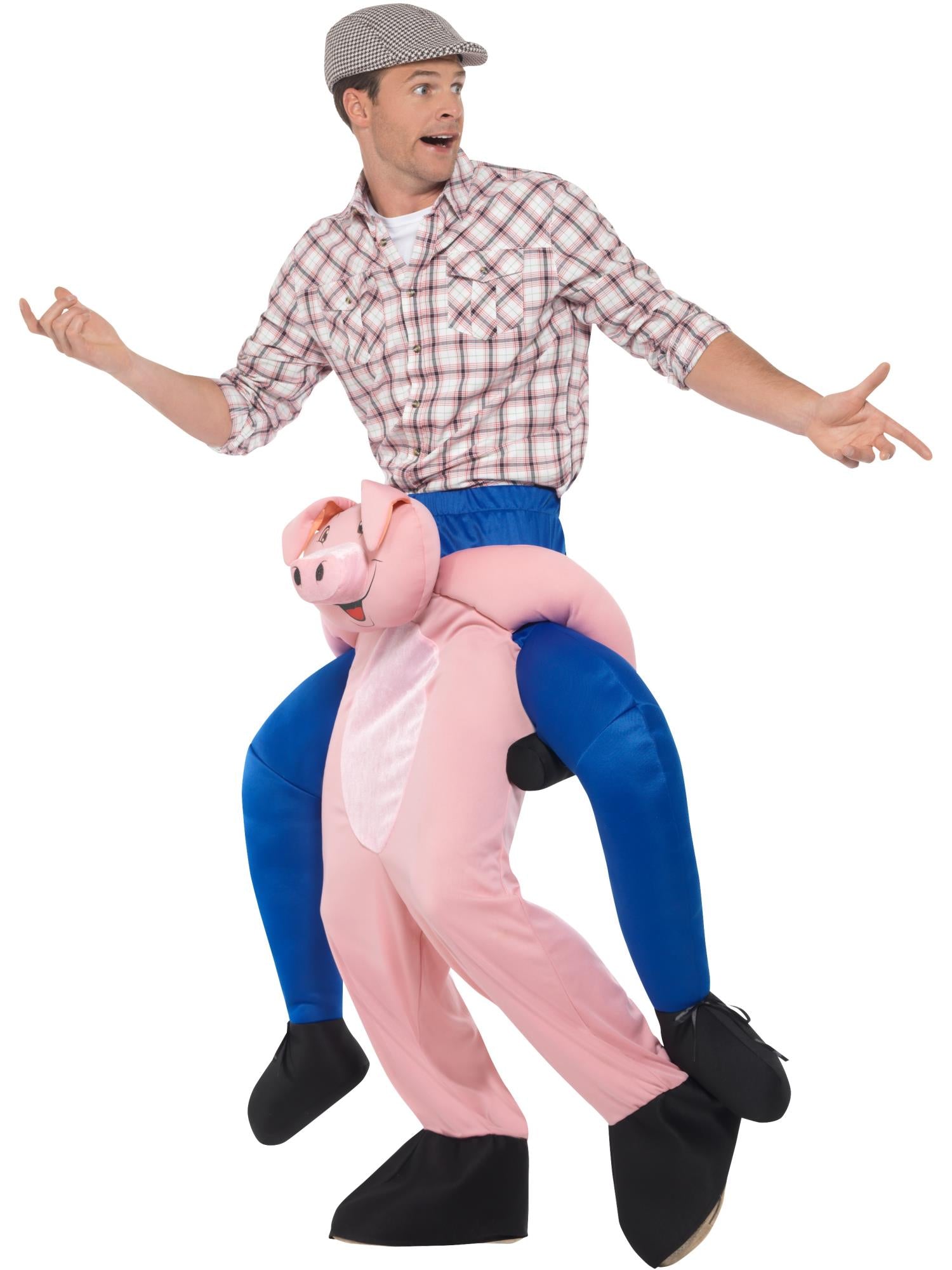 smiffys-fever-piggyback-schwein-kost-m-rosa-herren image 3