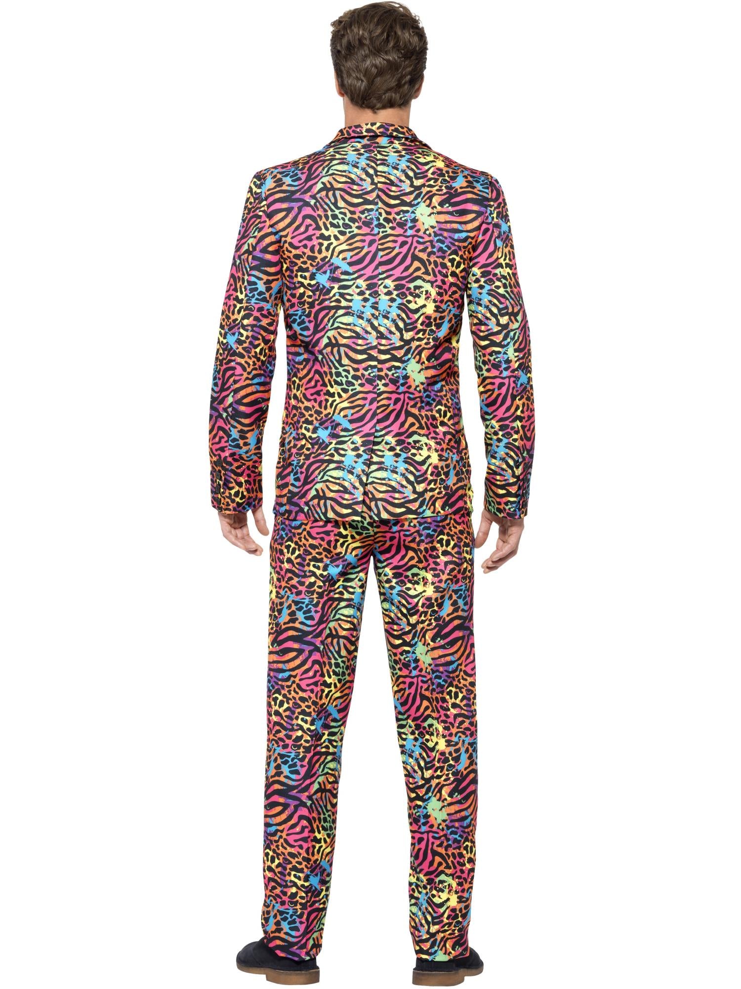 smiffys-stand-out-neon-anzug-herren-bunt-animalprint image 2