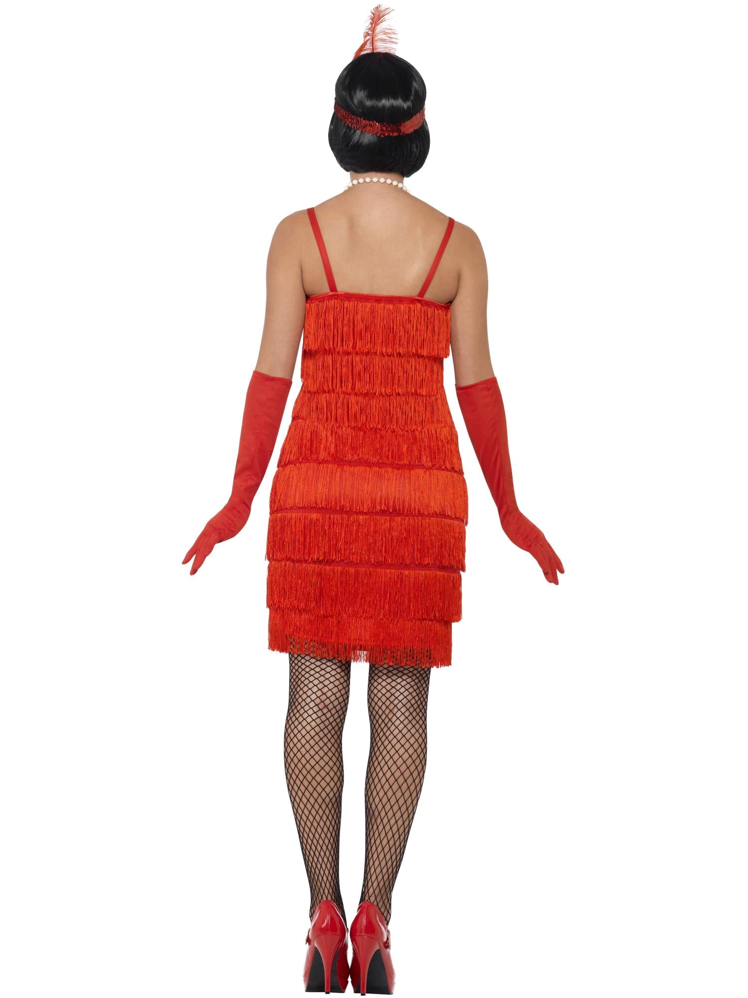 smiffys-fever-flapper-kost-m-rot-mit-fransenkleid-m image 2