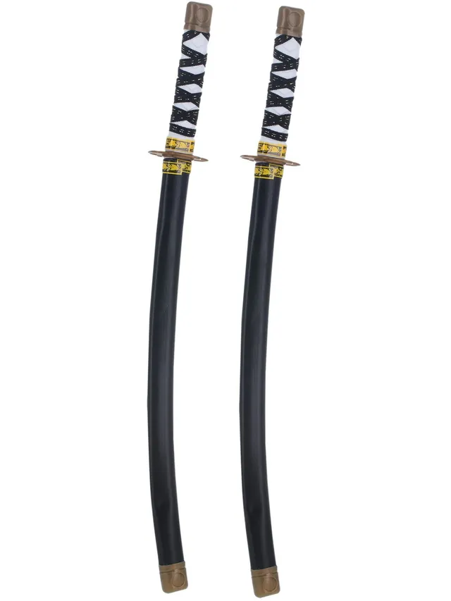 smiffys-fever-ninja-swords-2er-set-59cm-spielzeug-katana image 1