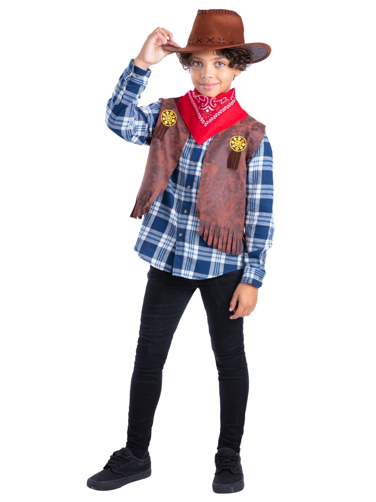 smiffys-fever-cowboy-kit-kinder-weste-hut-western-set image 3