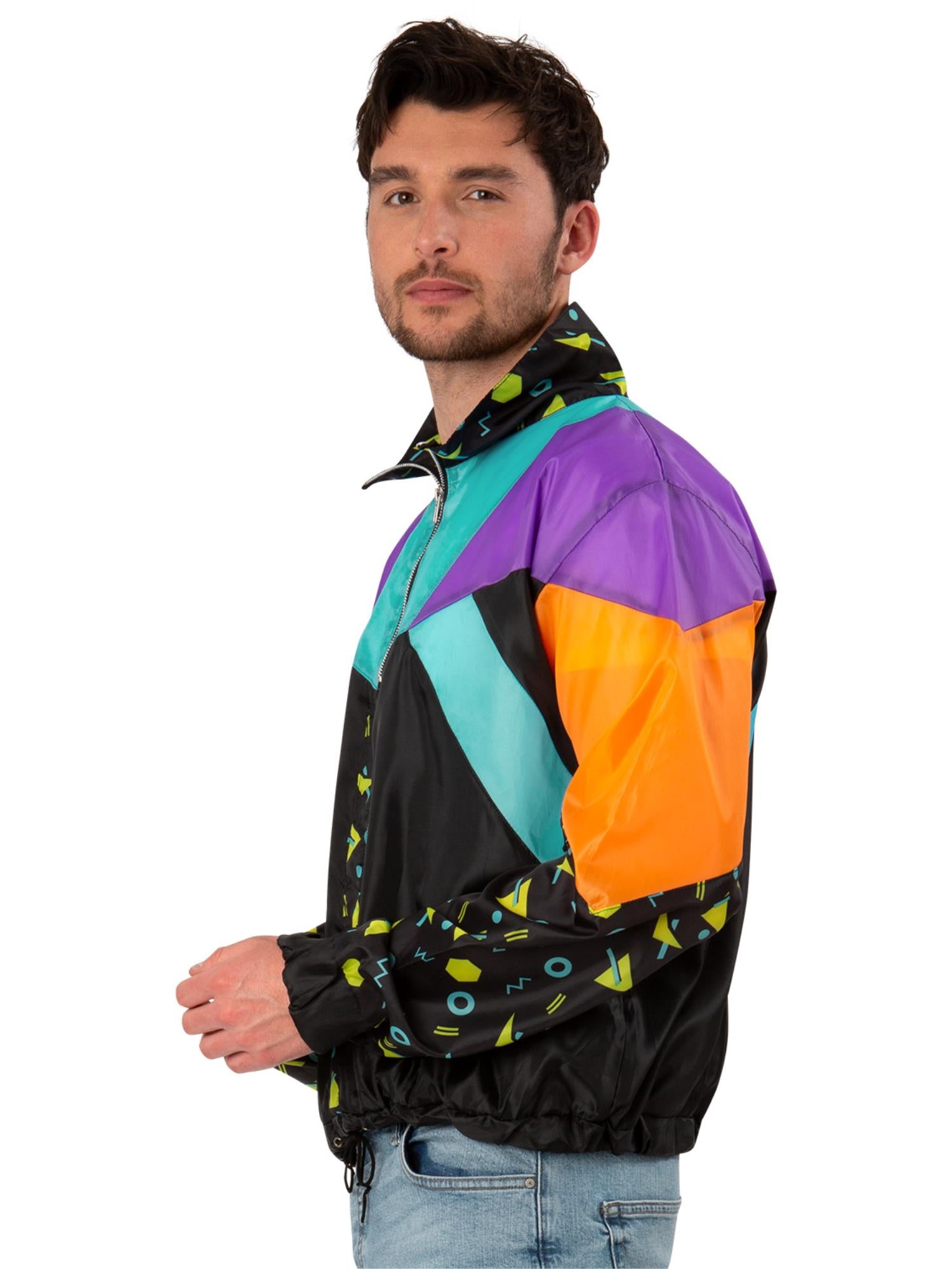 smiffys-fever-80s-windbreaker-jacke-retro-bunt-gr-m-unisex image 2